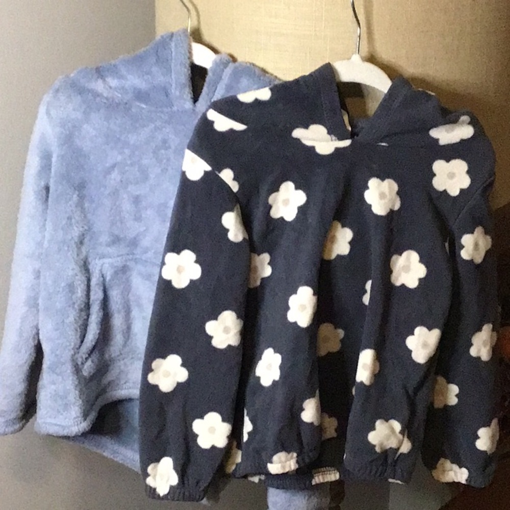 Carter's Blue and Black Floral Hoodies